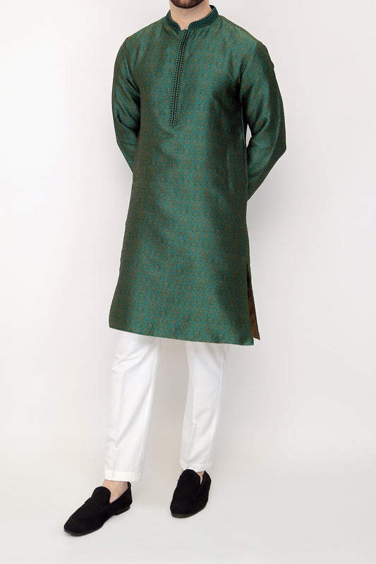 Special edition green men's kurta