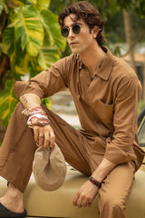 Camel Brown Linen Co-ord Set