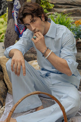 Sky Blue Linen Co-ord Set