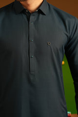 Blue Embroidered Kameez Shalwar S5-25