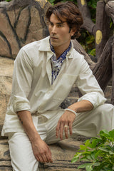 Cream Linen 3 Pockets Co-ord Set