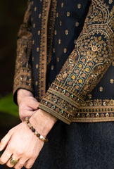 Black Gold Regal Embroidered Prince Coat S8P-1