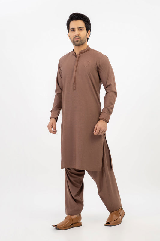 Men Shalwar Kameez L.Brown - Stylish Garments