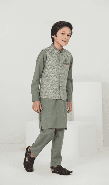 KIDS WAIST COAT SHALWAR KAMEEZ.