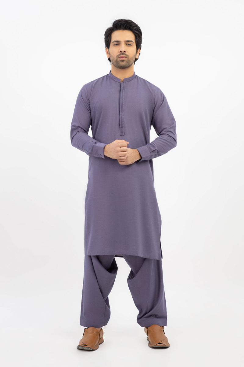 Men Shalwar Kameez Purple - Stylish Garments