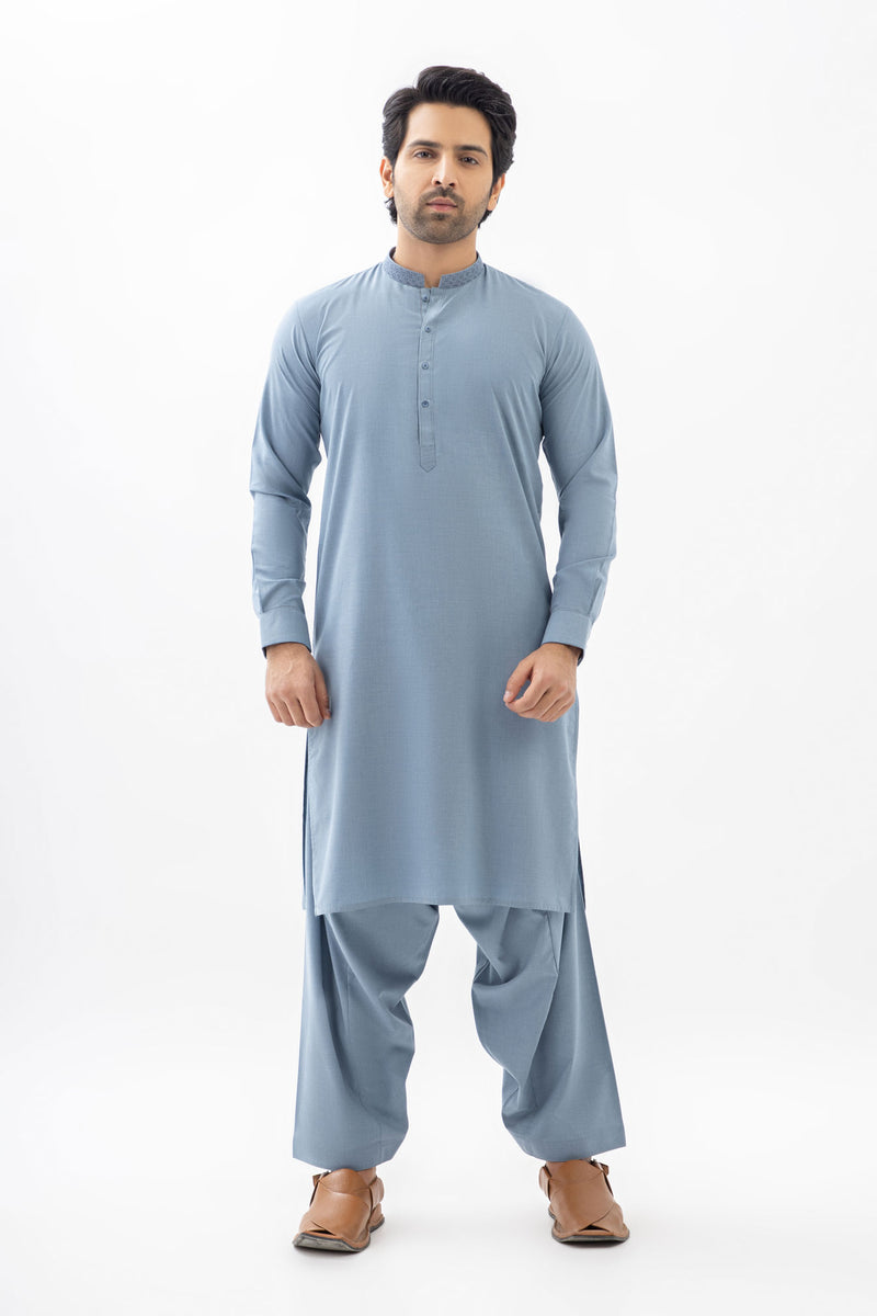 Men Shalwar Kameez Sky Blue - Stylish Garments