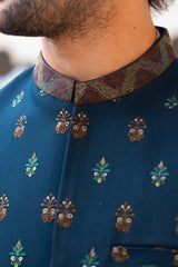 Royal Teel Embroidered Waist Coat S8W-16