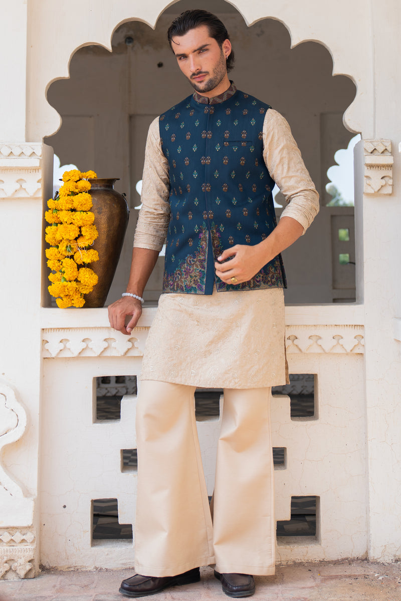 Royal Teel Embroidered Waist Coat S8W-16
