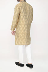 Beige kurta in blended fabric