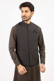 Men Shalwar Kameez With Waistcoat Black/Brown - Stylish Garments