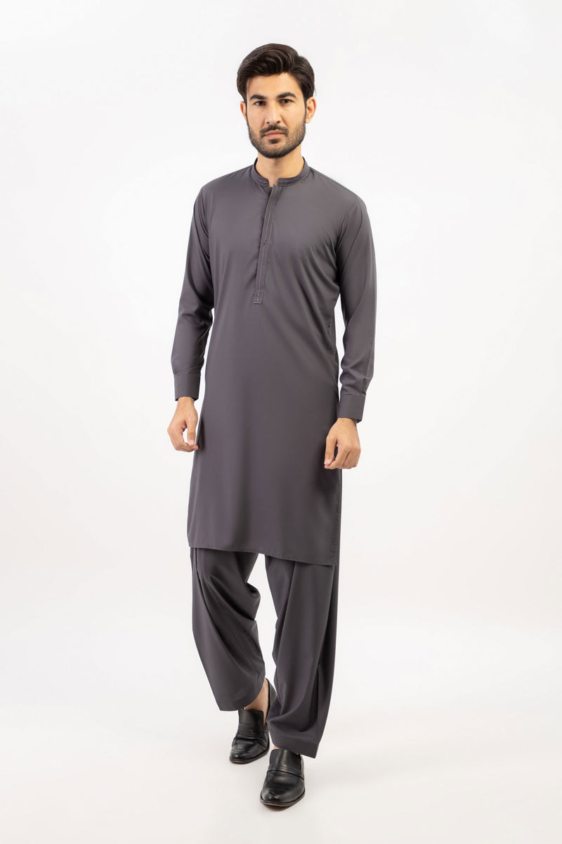 Men Shalwar Kameez M.Black - Stylish Garments
