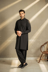 Black Shirt Color Shalwar Kameez C-10212