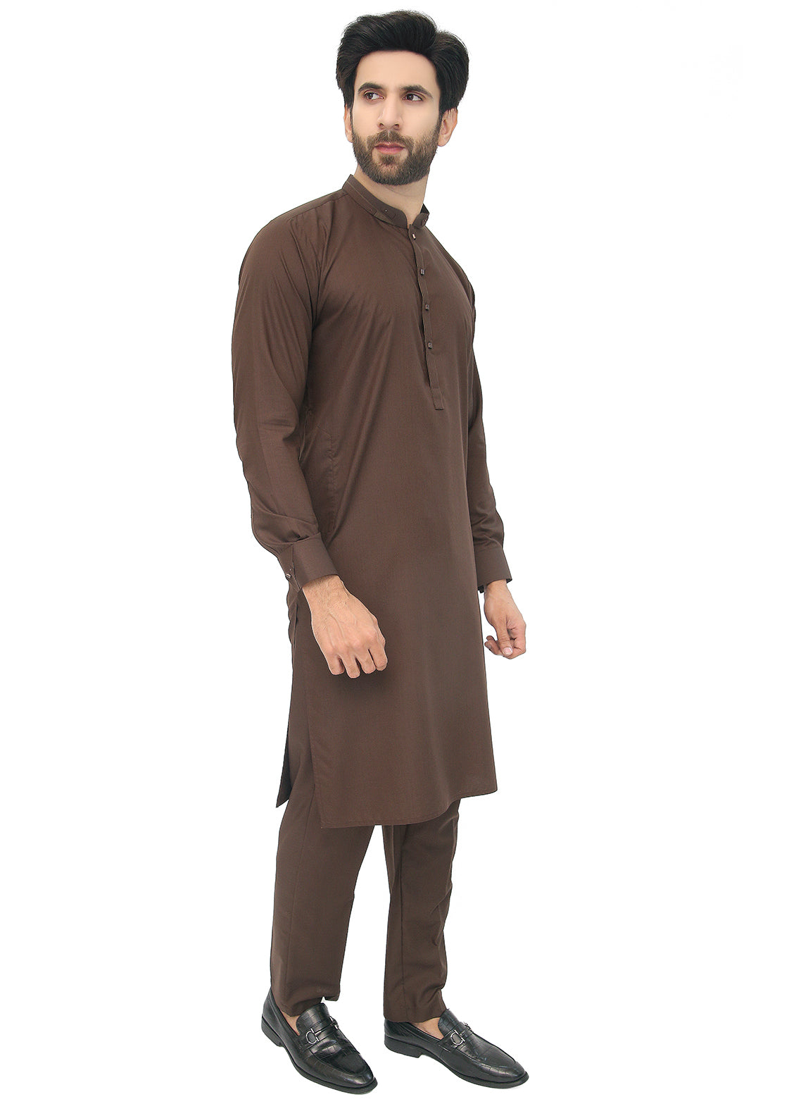 Kameez Trouser I Kurta Pajama I Chocolate Brown Kameez Trouser I Stylish Kameez Shalwar