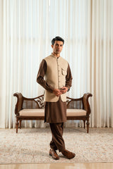 Cream Suiting Waistcoat W-2026