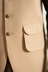 Cream Suiting Waistcoat W-2026