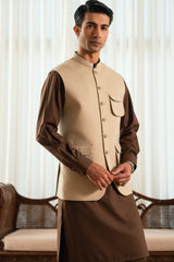 Cream Suiting Waistcoat W-2026