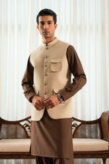Cream Suiting Waistcoat W-2026