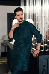 Teal Green Embroidered Kurta Trouser FD-5075