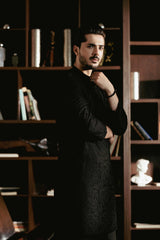 Black Embroidered Kurta Trouser Kurta FD-5071