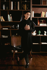 Black Embroidered Kurta Trouser K-3721