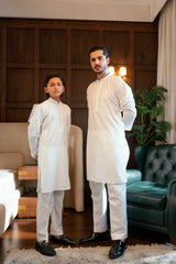 Off-White Embroidered Kurta Trouser