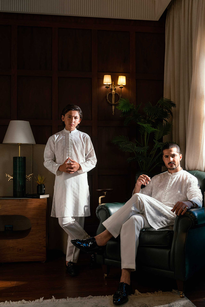 Off-White Embroidered Kurta Trouser