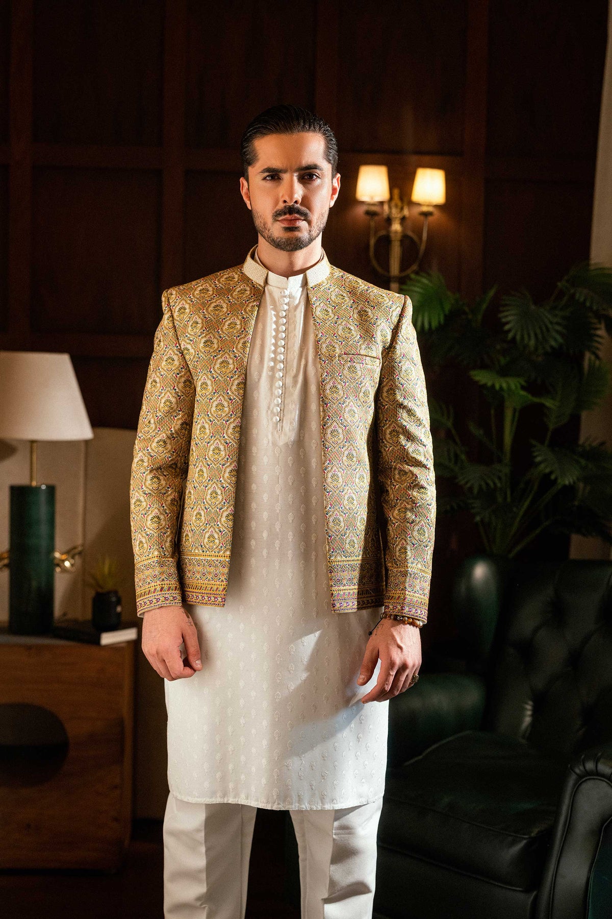 Multi-Color Embroidered Front Open Jacket PC-617