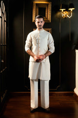 Off-White Embroidered Waistcoat W-6061