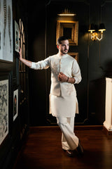 Off-White Embroidered Waistcoat W-6061