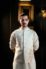 Off-White Embroidered Waistcoat W-6061