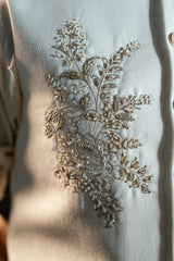 Off-White Embroidered Waistcoat W-6061