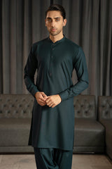Tale Green Embroidered Kameez Shalwar S5-39