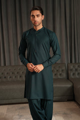 Tale Green Embroidered Kameez Shalwar S5-39