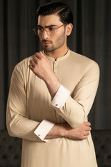 Camel Embroidered Kameez Shalwar S5-15
