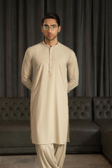 Ivory Embroidered Kameez Shalwar S5-22