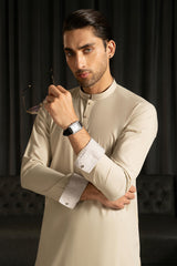 Ivory Embroidered Kameez Shalwar S5-22
