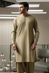 Fawn Embroidered Kameez Shalwar S5-24