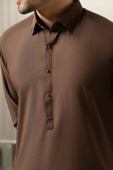 Brown Plain Kameez Shalwar S5-26
