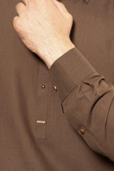 Brown Plain Kameez Shalwar S5-26