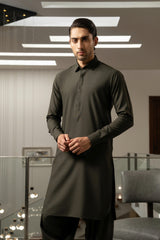Green Plain Kameez Shalwar S5-31