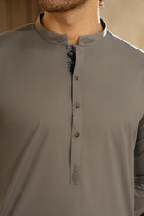 Gray Contrast Kameez Shalwar S5-12