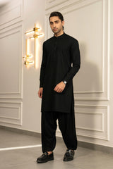 Black Embroidered Kameez Shalwar S5-34