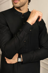 Black Embroidered Kameez Shalwar S5-34