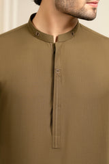 Brown Golden Kameez Shalwar S5-40
