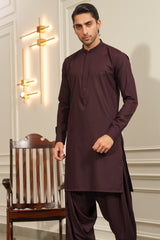 Mehroon Embroidered Kameez Shalwar S5-37