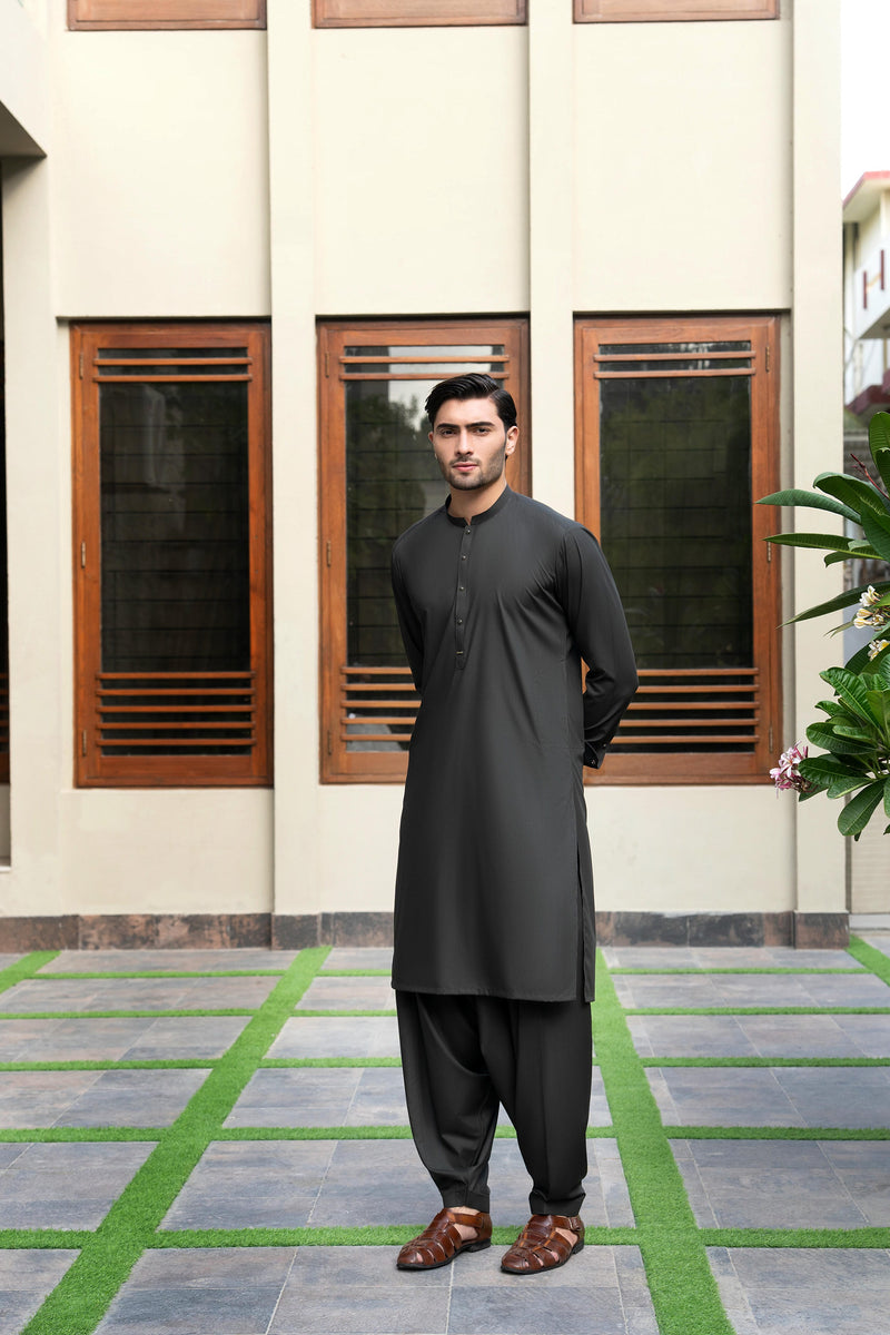 Green Contrast Kameez Shalwar S5-13