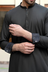 Green Contrast Kameez Shalwar S5-13