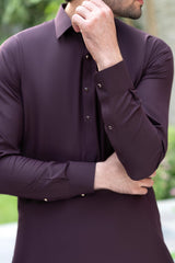 Mehroon Plain Kameez Shalwar S5-30