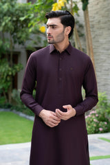 Mehroon Plain Kameez Shalwar S5-30