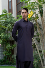 Purple Embroidered Kameez Shalwar S5-29
